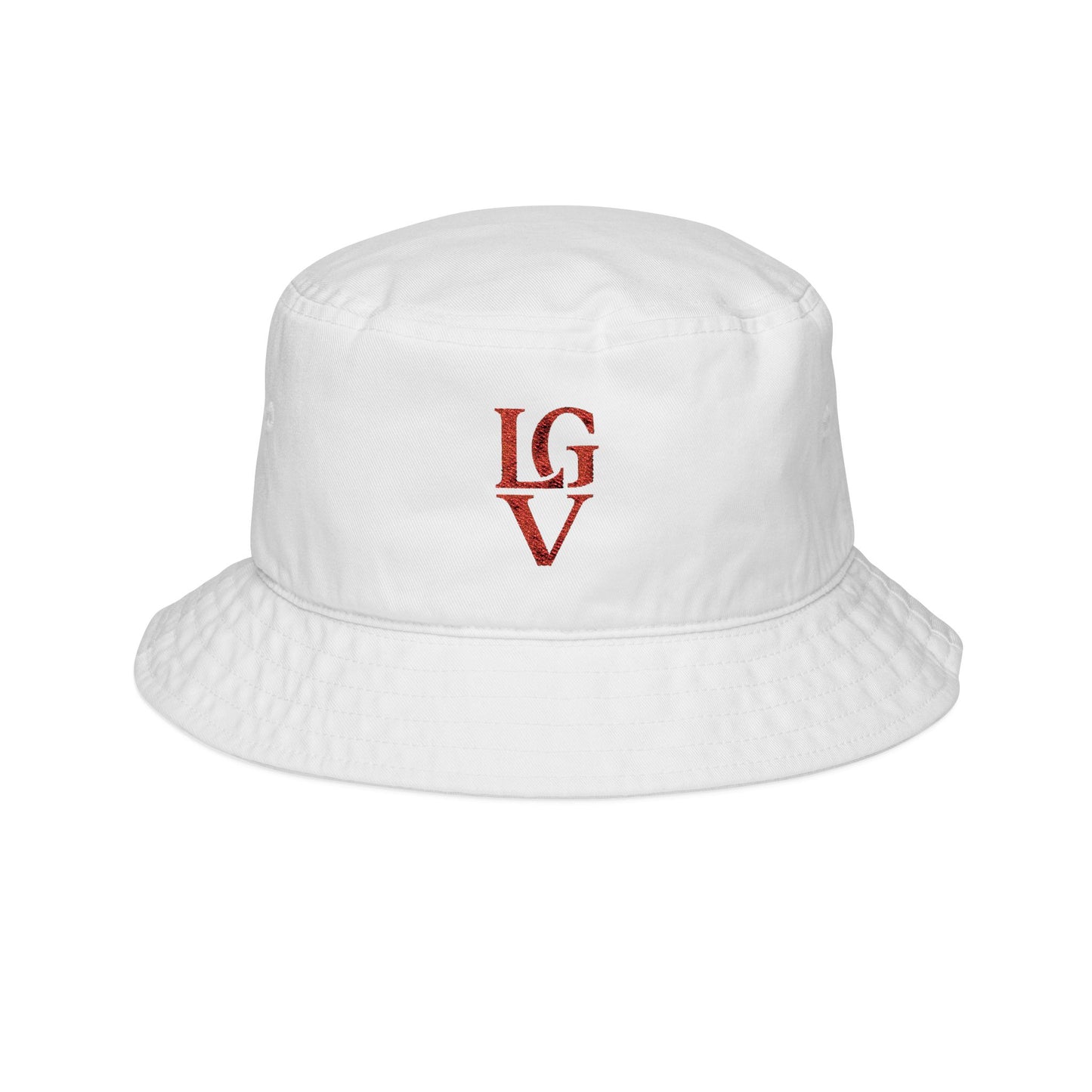 LAGUVI Embroidered Bucket Hat with LGV Design | Trendy Summer Accessory, Gift for Fashion Lovers, Outdoor Adventure Hat, Beach Hat, Festival Wear