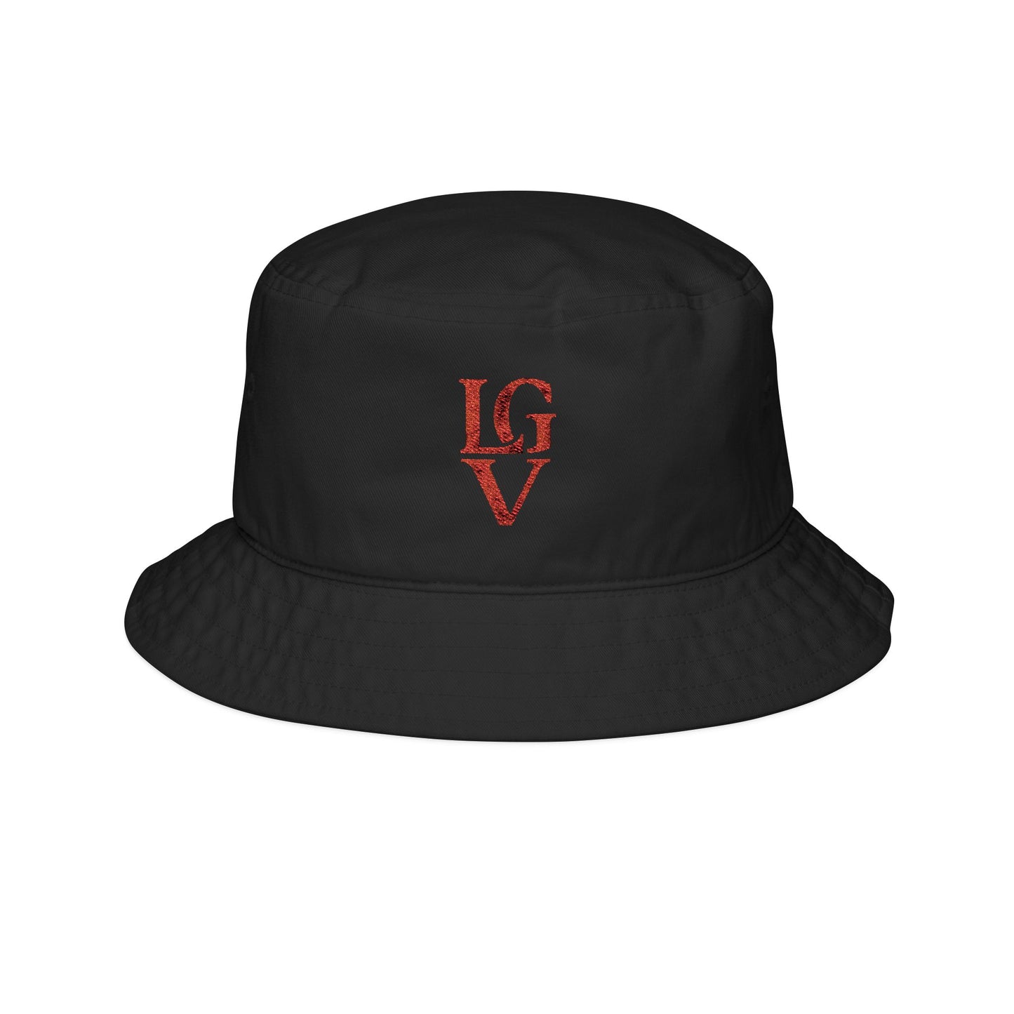 LAGUVI Embroidered Bucket Hat with LGV Design | Trendy Summer Accessory, Gift for Fashion Lovers, Outdoor Adventure Hat, Beach Hat, Festival Wear