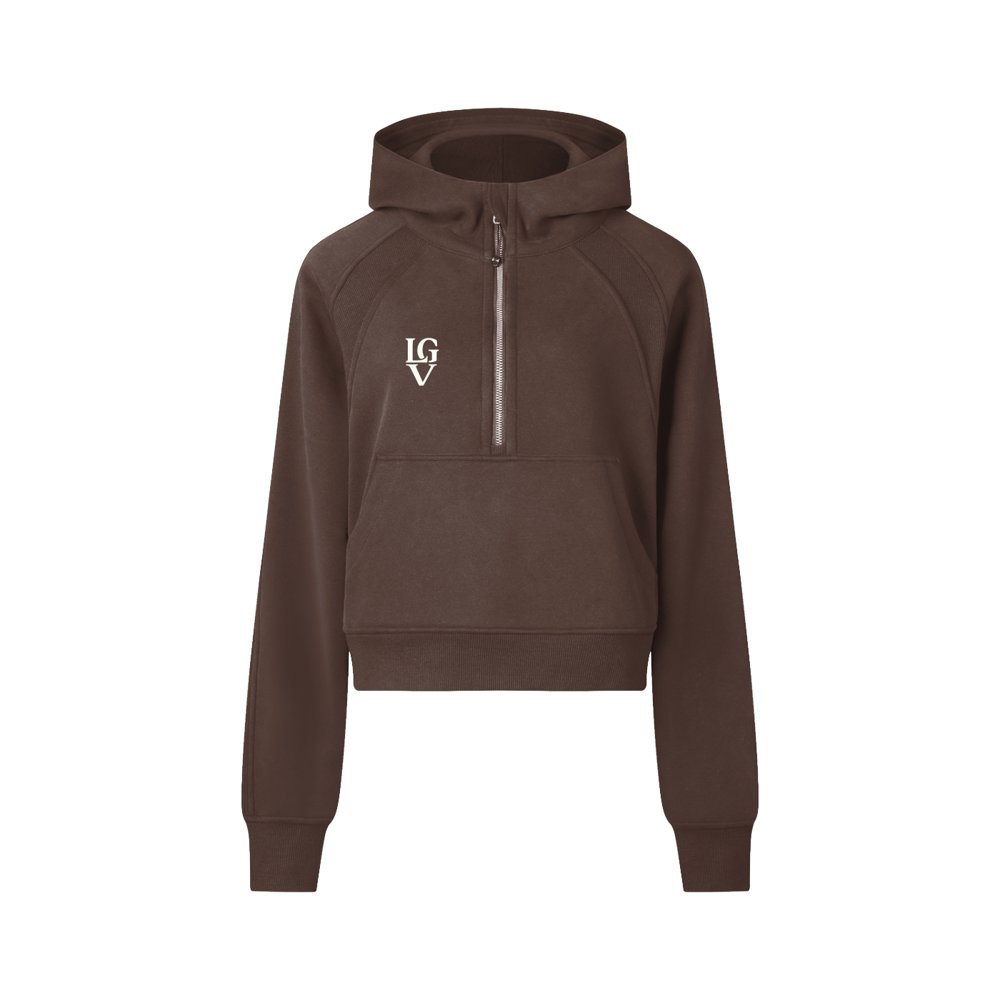 LAGUVI Cropped Half-Zip Hoodie