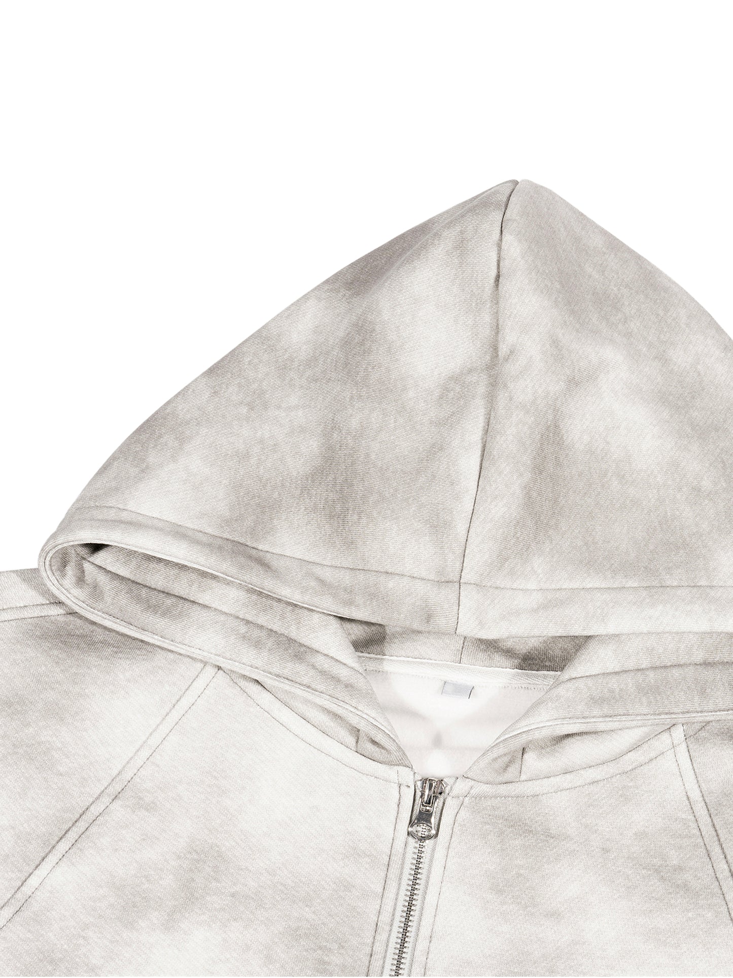 LAGUVI Dirty Washed Zip-Up Fleece Hoodie ( unisex )