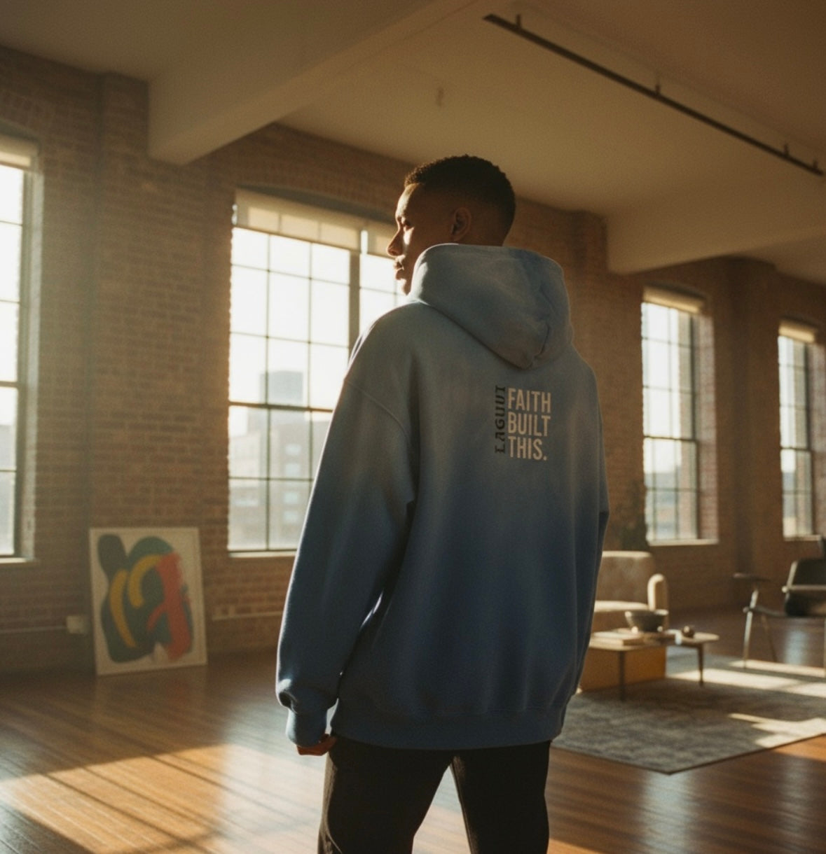 LAGUVI Heavyweight Sunfade Oversized Hoodie ( unisex )