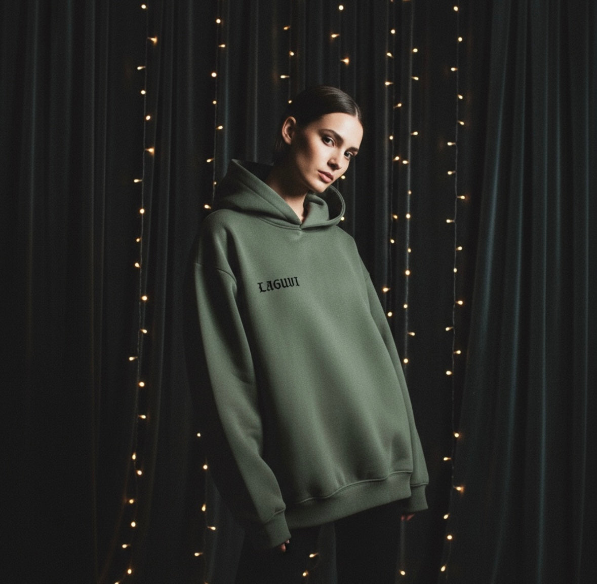 LAGUVI Fleeced Boxy Hoodie ( unisex )