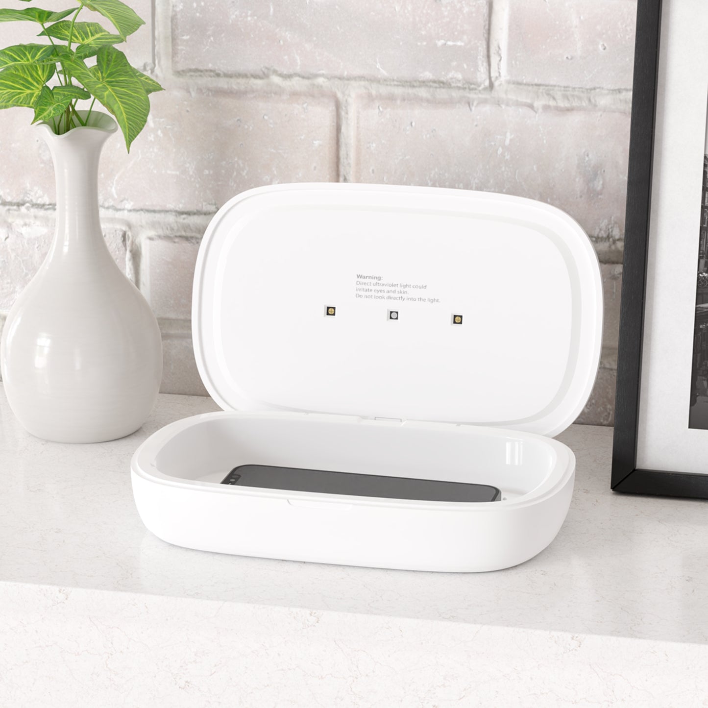 UV Phone Sanitizer & Wireless Charger, Germ-Free Gadget, Tech Gift, Home Office Essential, Holiday Present, Phone Accessories