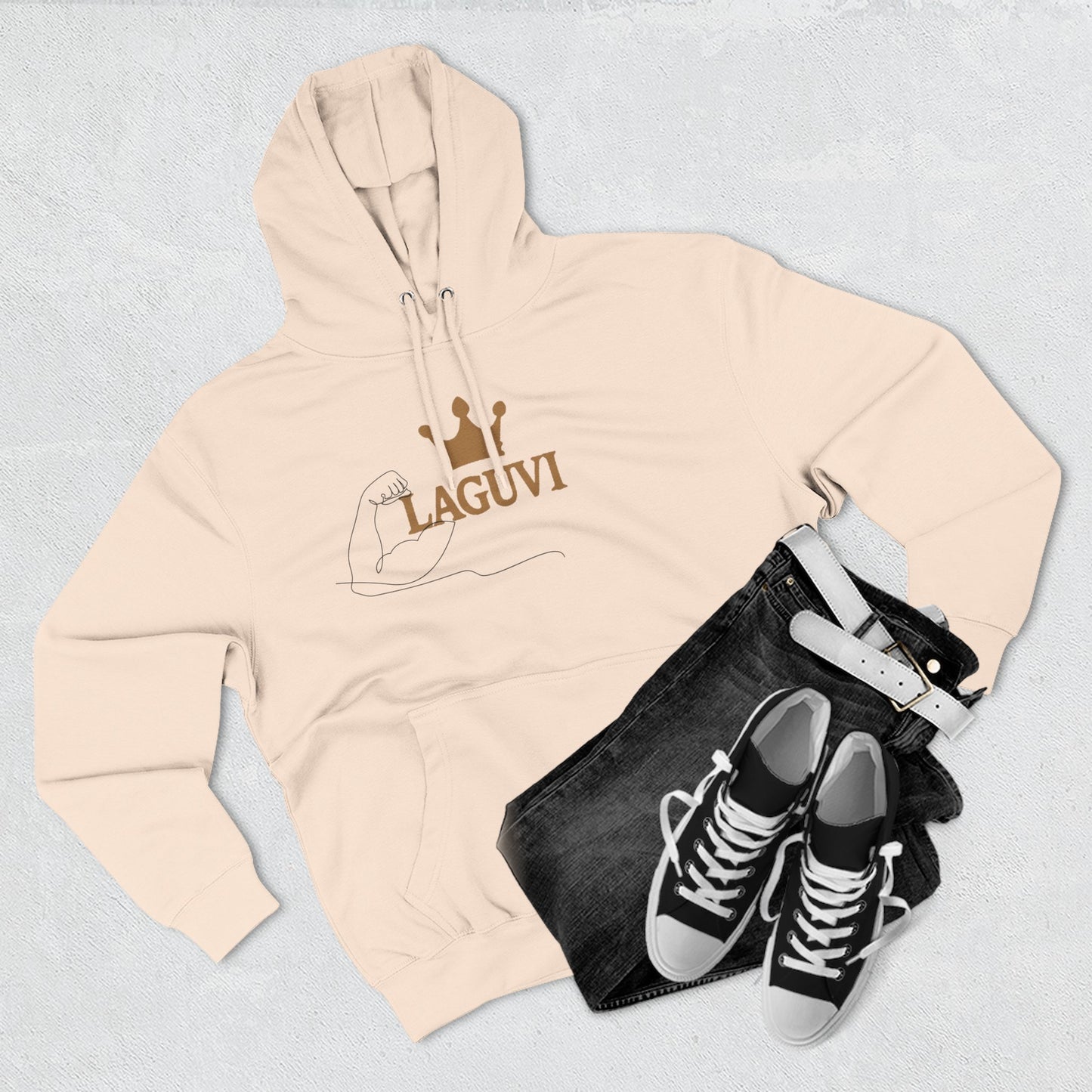 LAGUVI Cozy Fleece Hoodie with Crown Design | Trendy Sweatshirt, Casual Wear, Gift for Her, Unisex Hoodie,