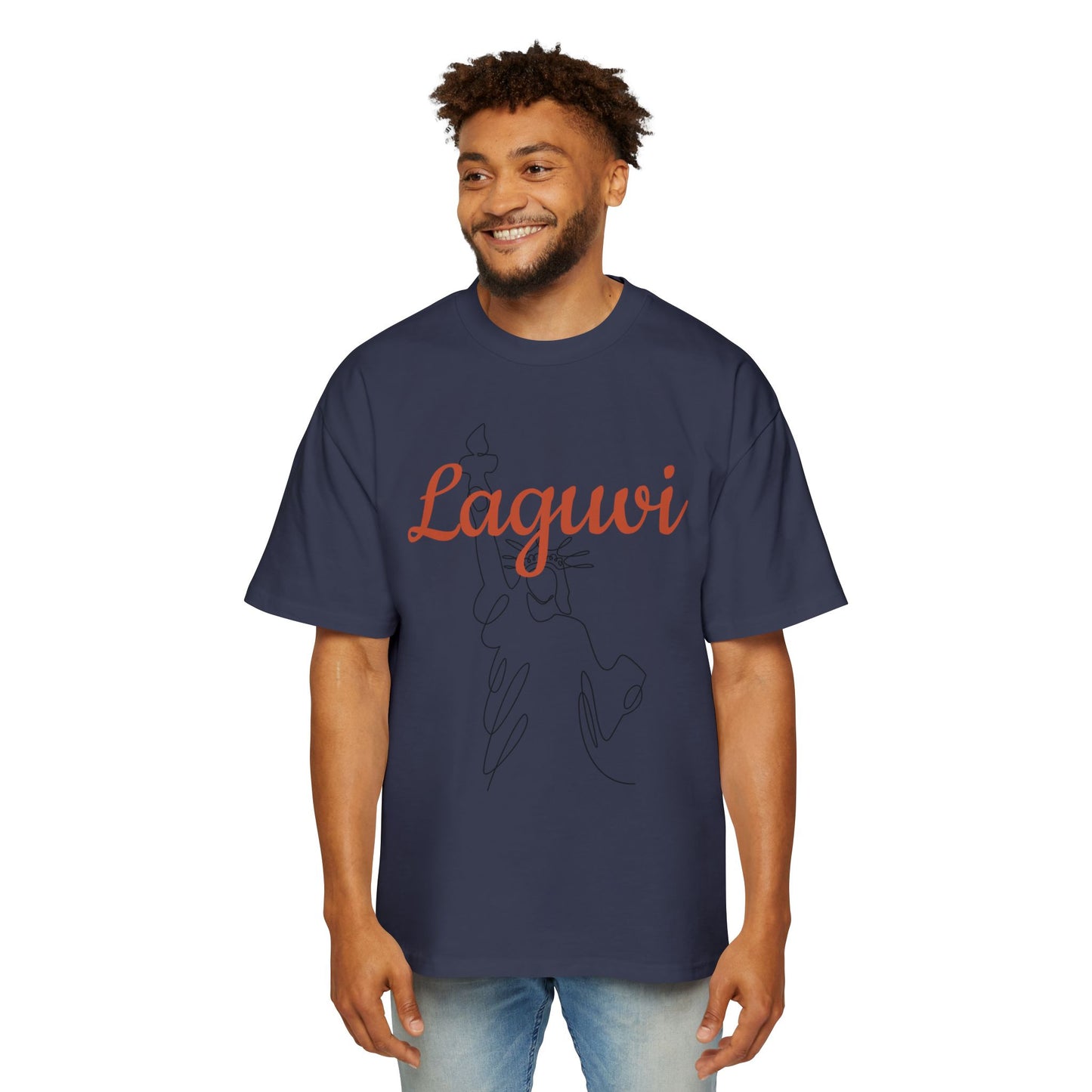 LAGUVI Stylish Oversized Men’s Tee - Graphic Streetwear, Casual Gift, Summer Fashion, Unique Trendy Tee, Comfortable Daily Wear