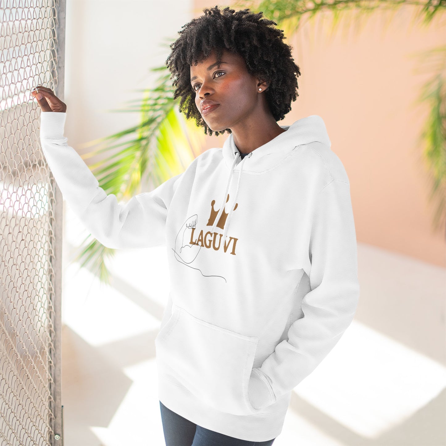LAGUVI Cozy Fleece Hoodie with Crown Design | Trendy Sweatshirt, Casual Wear, Gift for Her, Unisex Hoodie,