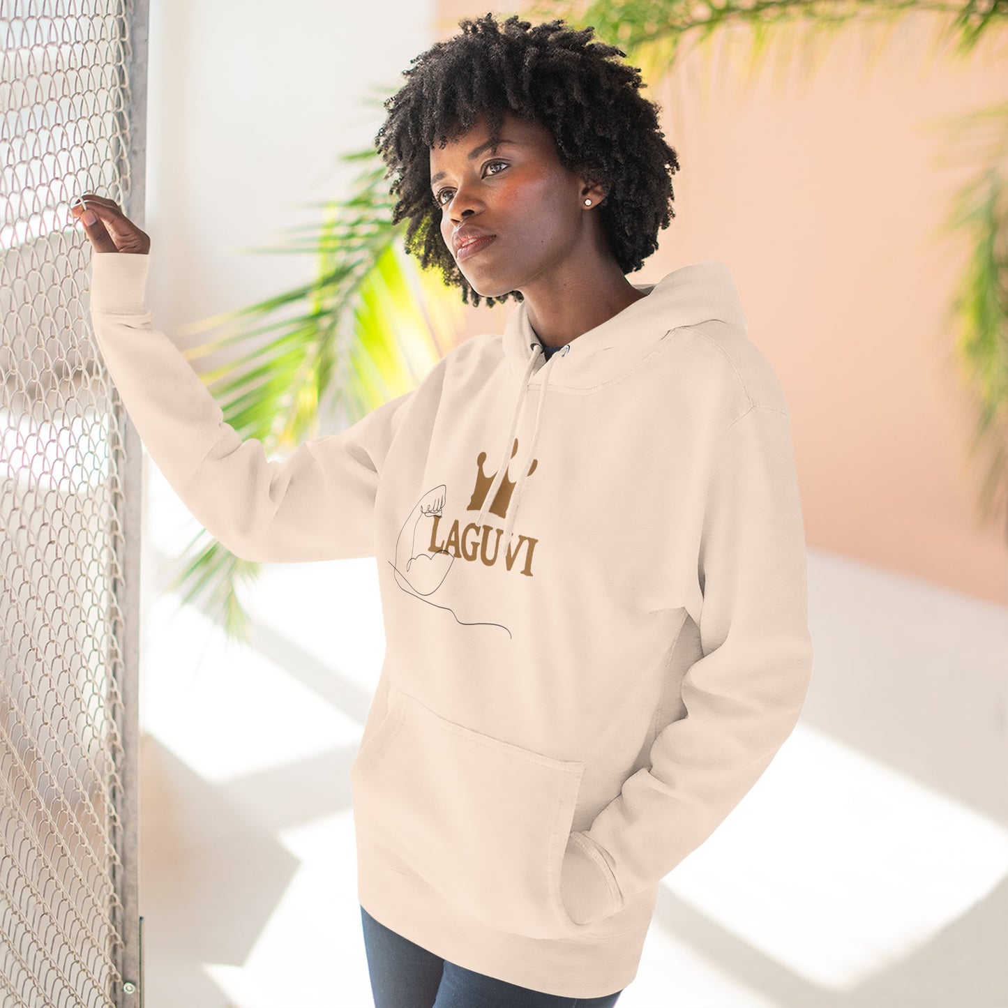 LAGUVI Cozy Fleece Hoodie with Crown Design | Trendy Sweatshirt, Casual Wear, Gift for Her, Unisex Hoodie,