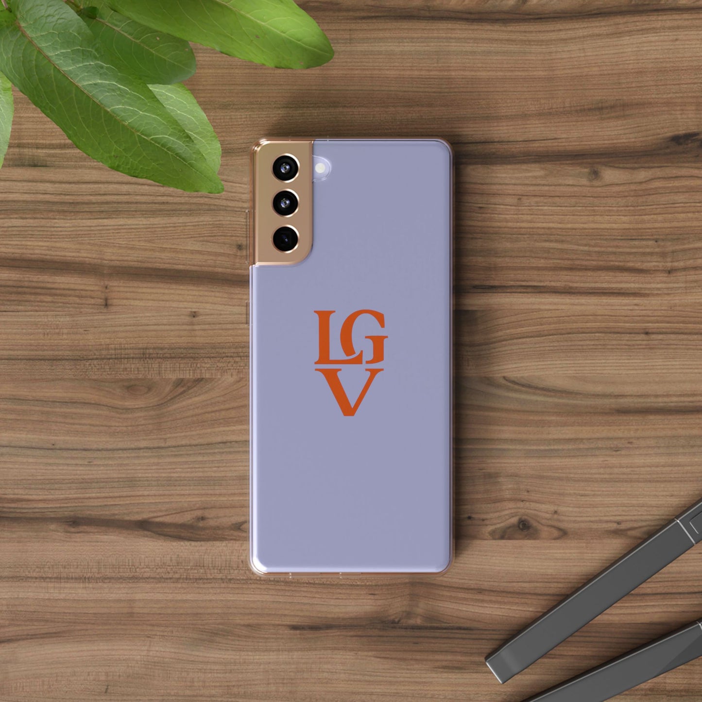 Personalized Clear Phone Case with Custom Logo, Stylish Protective Cover, Monogrammed Cell Phone Sleeve, Unique Gift Idea for Any Occasion