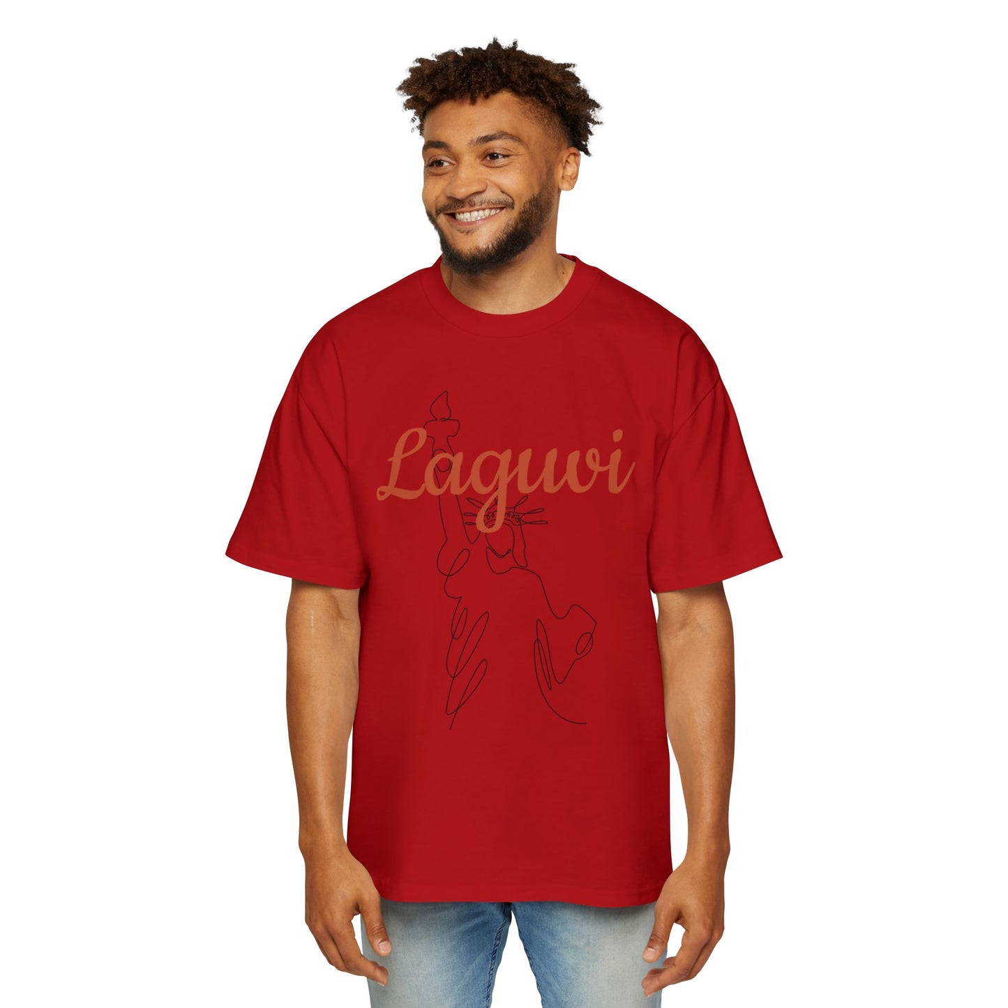 LAGUVI Stylish Oversized Men’s Tee - Graphic Streetwear, Casual Gift, Summer Fashion, Unique Trendy Tee, Comfortable Daily Wear