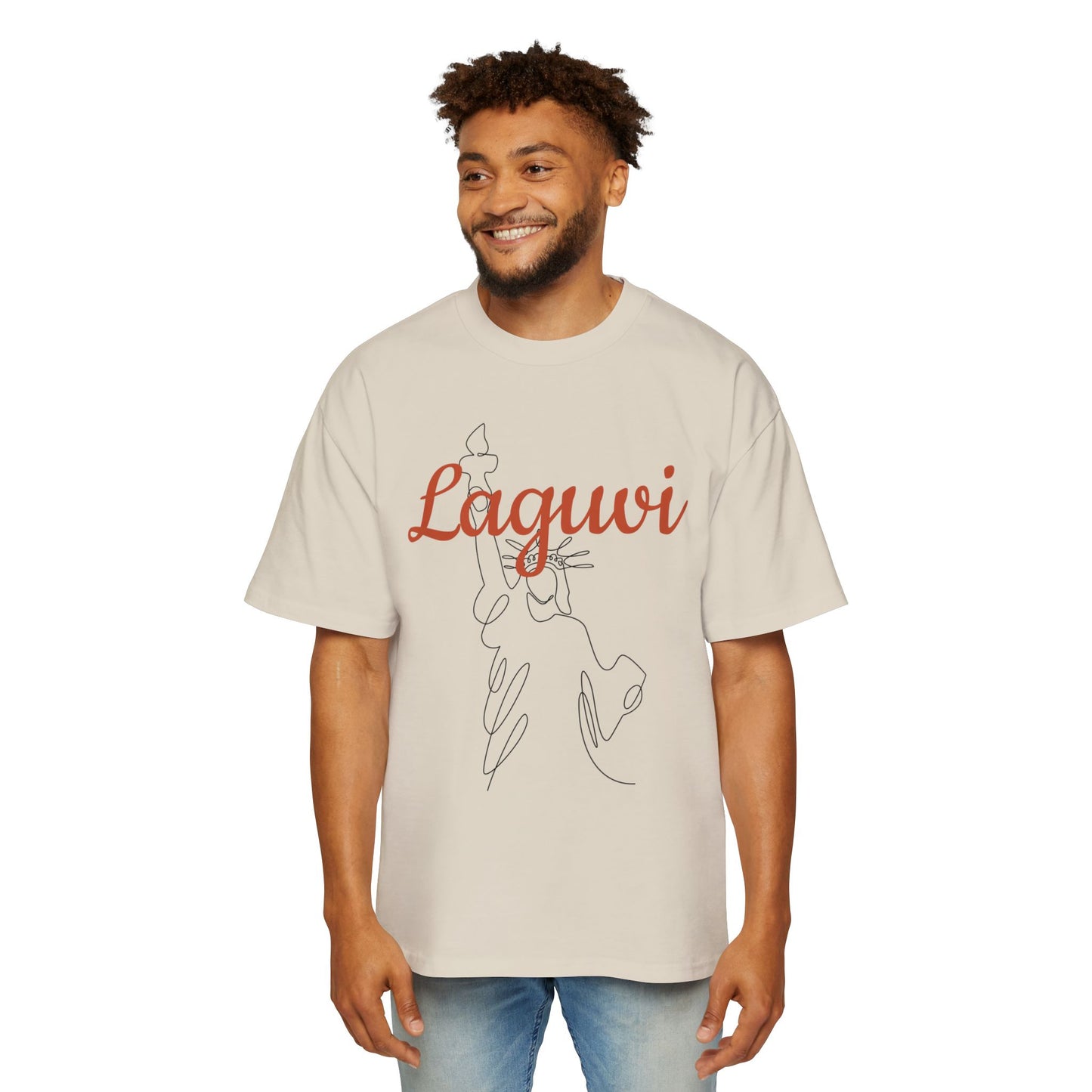 LAGUVI Stylish Oversized Men’s Tee - Graphic Streetwear, Casual Gift, Summer Fashion, Unique Trendy Tee, Comfortable Daily Wear