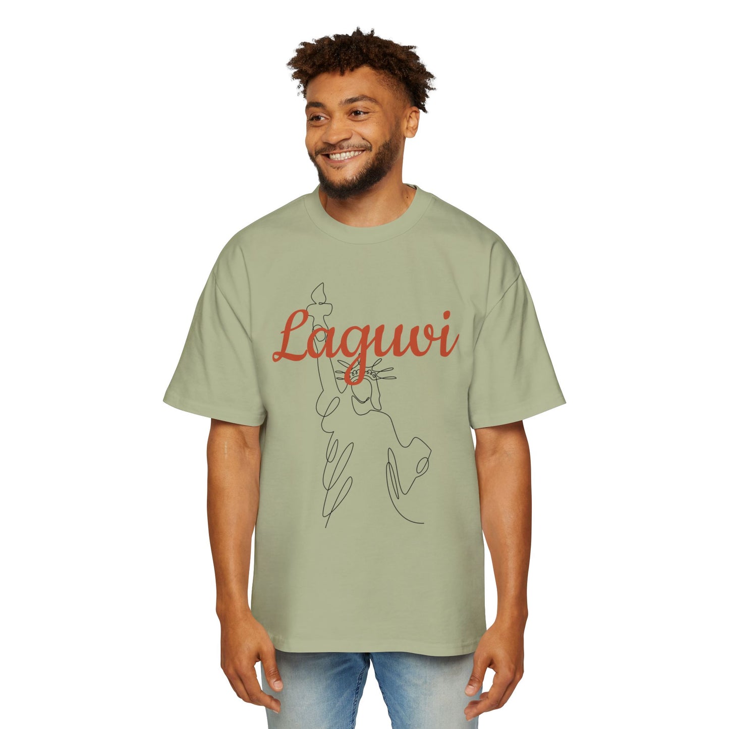 LAGUVI Stylish Oversized Men’s Tee - Graphic Streetwear, Casual Gift, Summer Fashion, Unique Trendy Tee, Comfortable Daily Wear
