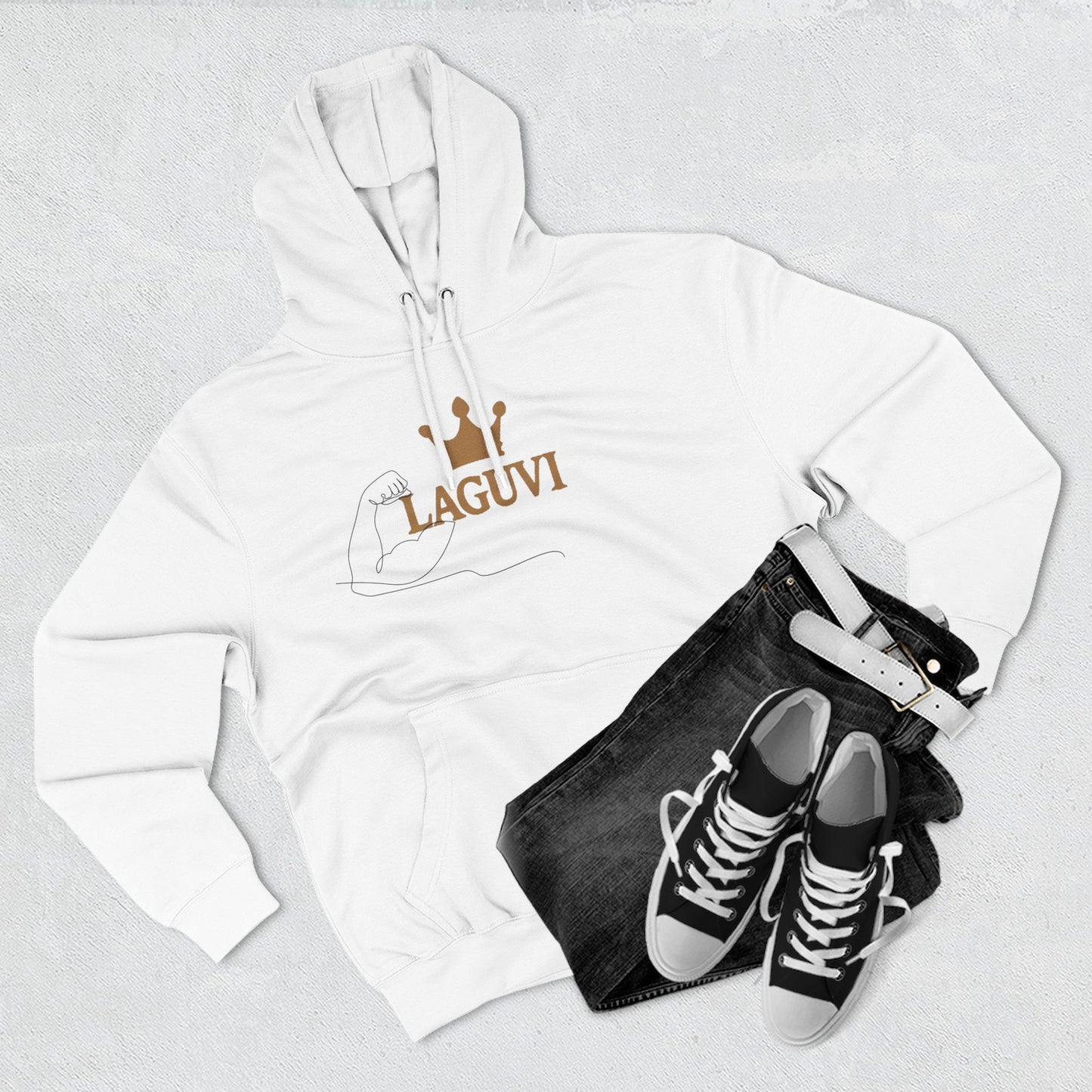 LAGUVI Cozy Fleece Hoodie with Crown Design | Trendy Sweatshirt, Casual Wear, Gift for Her, Unisex Hoodie,