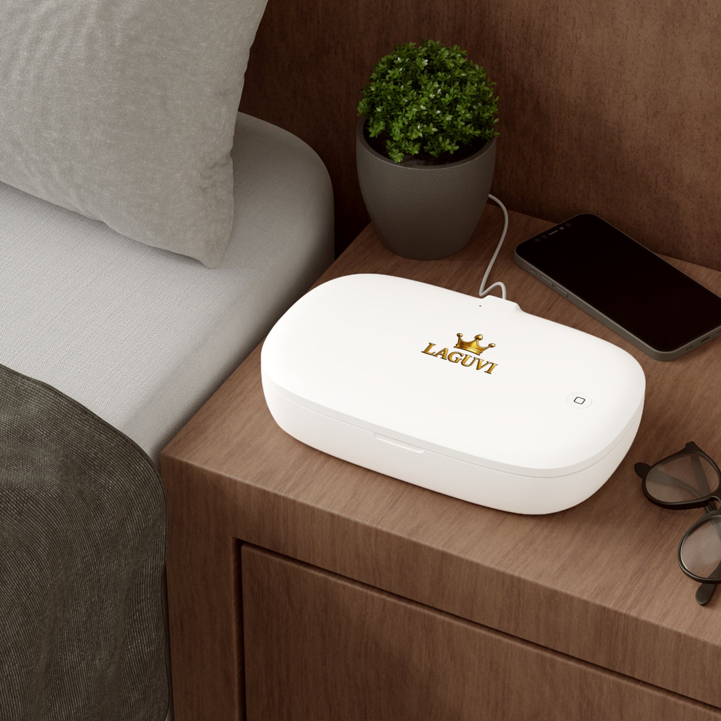 UV Phone Sanitizer & Wireless Charger, Germ-Free Gadget, Tech Gift, Home Office Essential, Holiday Present, Phone Accessories