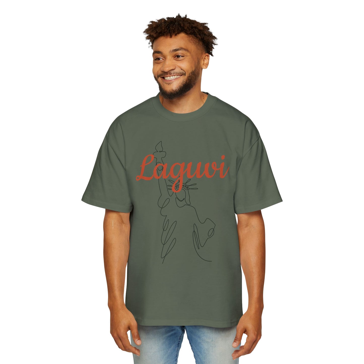 LAGUVI Stylish Oversized Men’s Tee - Graphic Streetwear, Casual Gift, Summer Fashion, Unique Trendy Tee, Comfortable Daily Wear