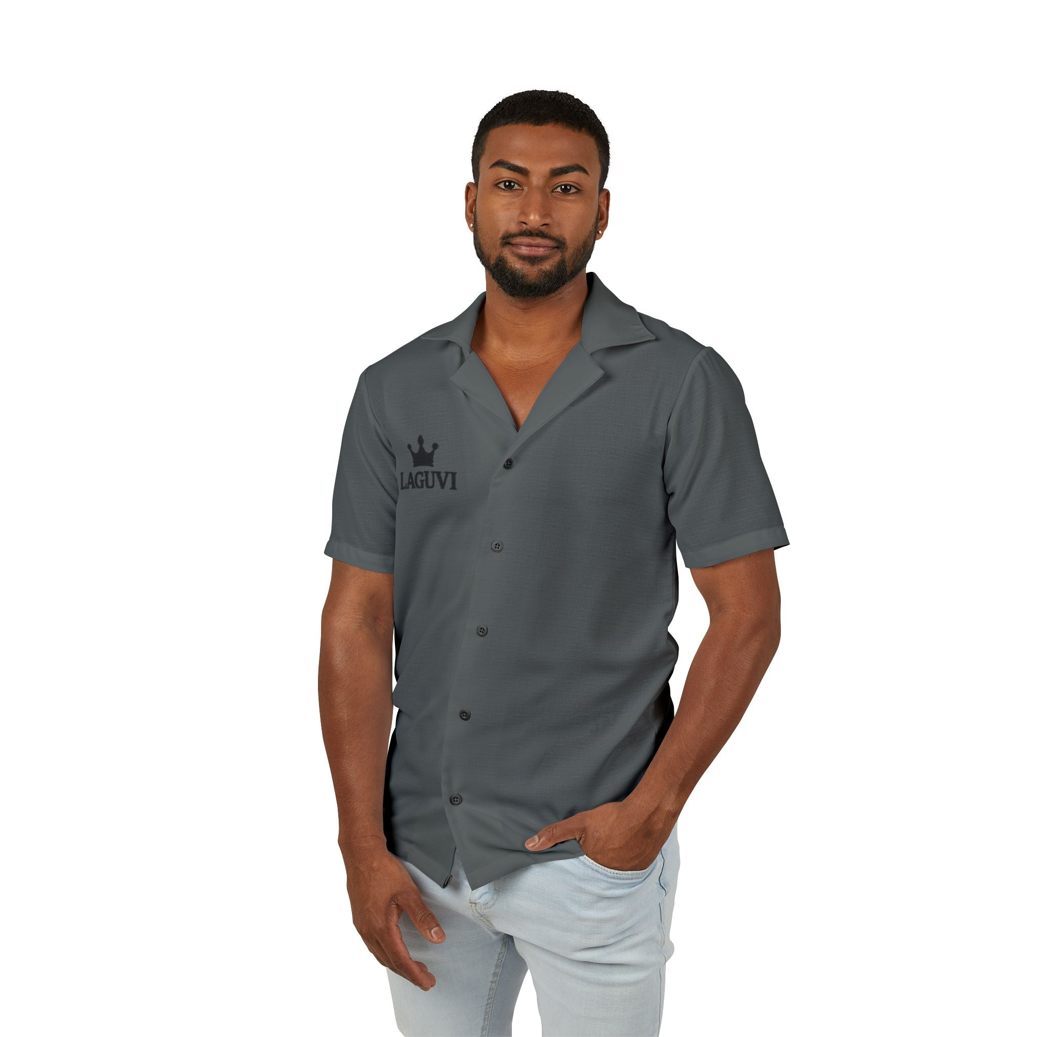 Men's  LAGUVI Shirt - Tropical Vibes, Summer Apparel, Beach Outfit, Vacation Style, Casual Wear, BBQ Shirt, AOP Fashion