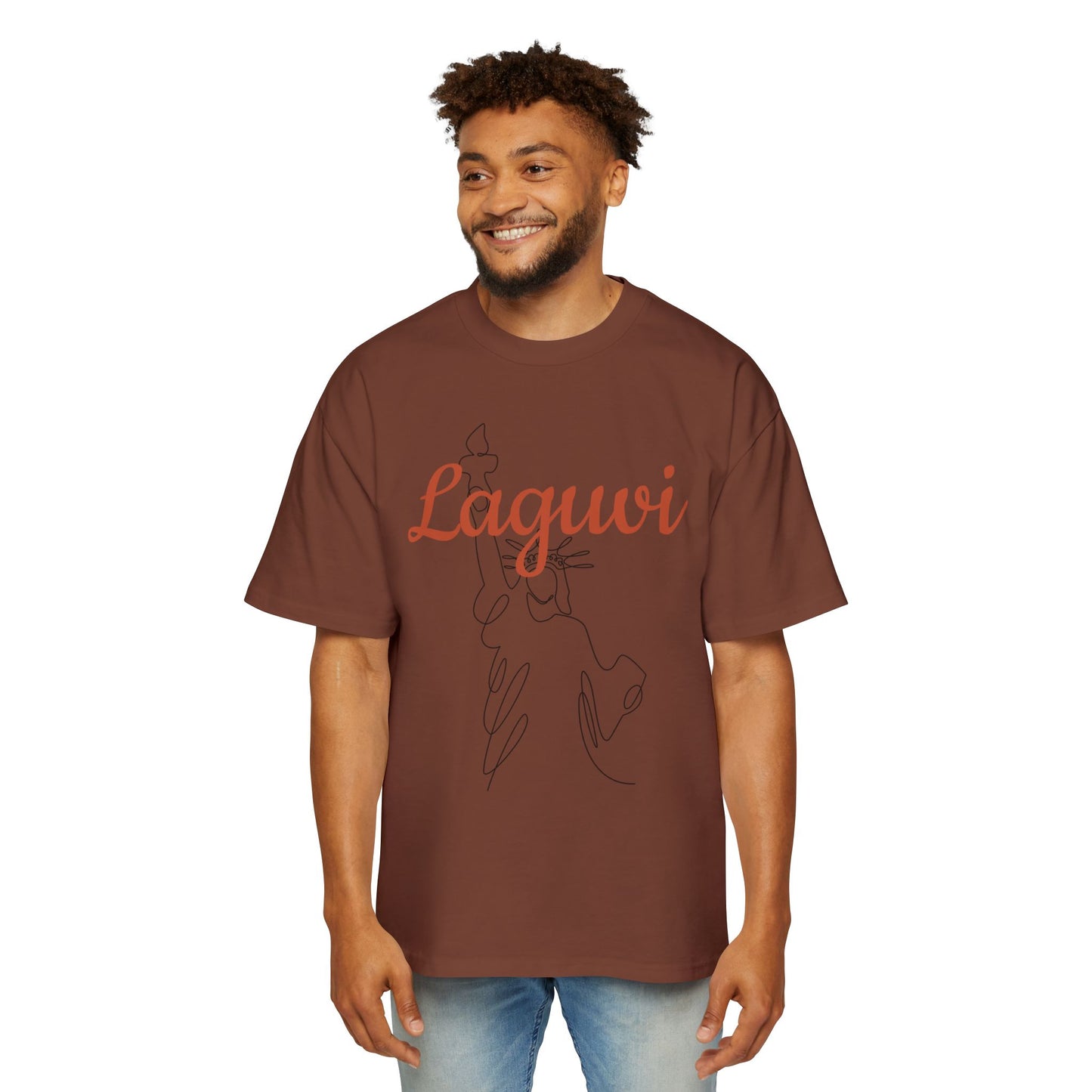 LAGUVI Stylish Oversized Men’s Tee - Graphic Streetwear, Casual Gift, Summer Fashion, Unique Trendy Tee, Comfortable Daily Wear