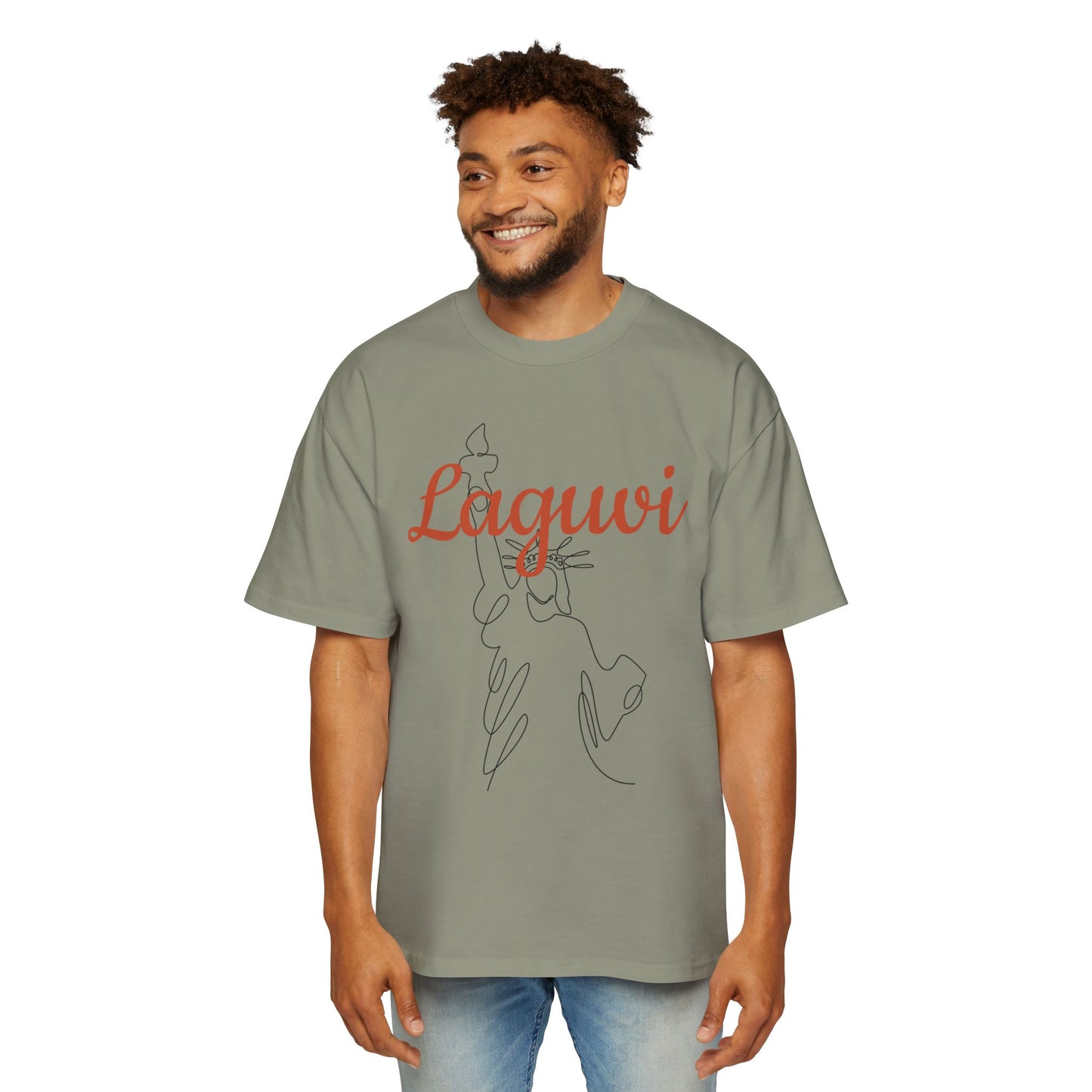 LAGUVI Stylish Oversized Men’s Tee - Graphic Streetwear, Casual Gift, Summer Fashion, Unique Trendy Tee, Comfortable Daily Wear