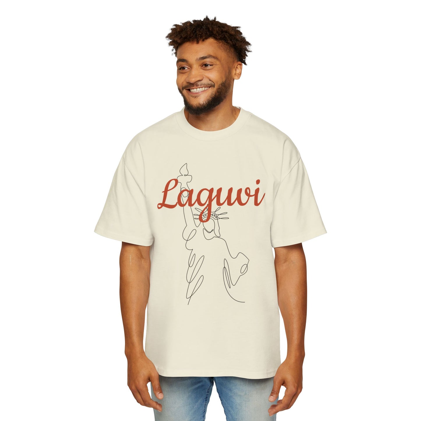 LAGUVI Stylish Oversized Men’s Tee - Graphic Streetwear, Casual Gift, Summer Fashion, Unique Trendy Tee, Comfortable Daily Wear