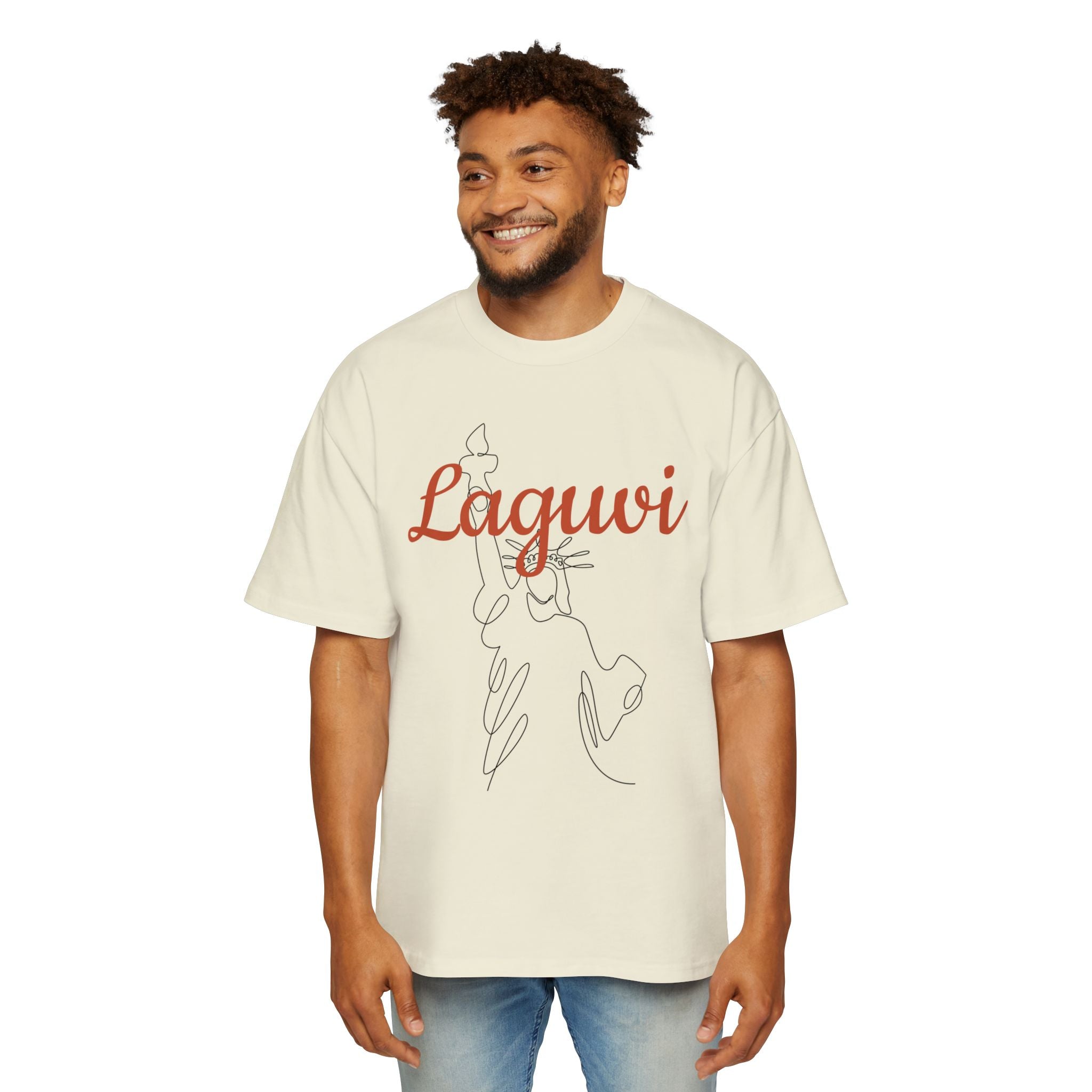 LAGUVI Stylish Oversized Men’s Tee - Graphic Streetwear, Casual Gift, Summer Fashion, Unique Trendy Tee, Comfortable Daily Wear