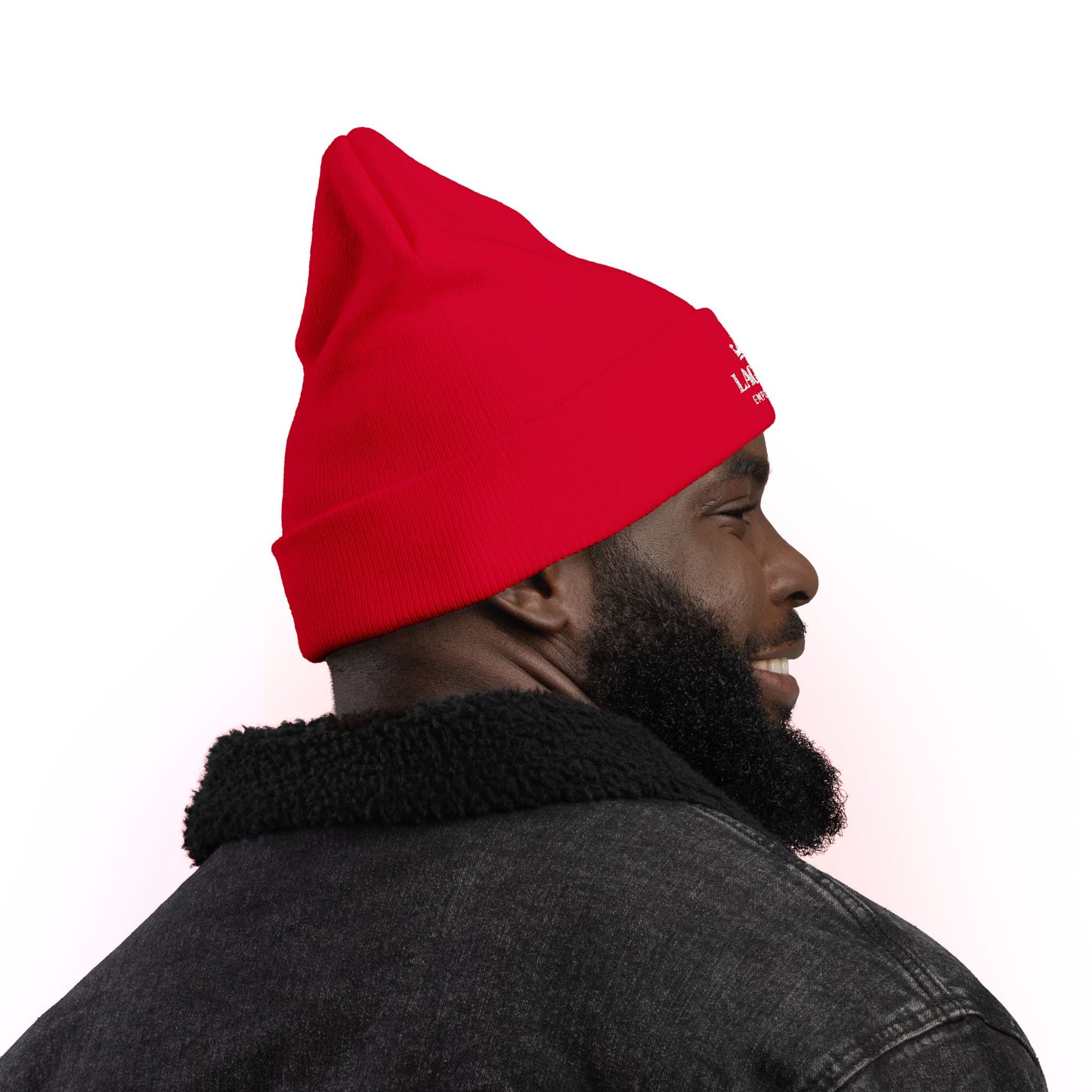 LAGUVI Cozy Embroidered Knit  LAGUVI Beanie, Winter Hat, Stylish Accessories, Gifts for Him/Her, Outdoor Fashion, Custom Beanie