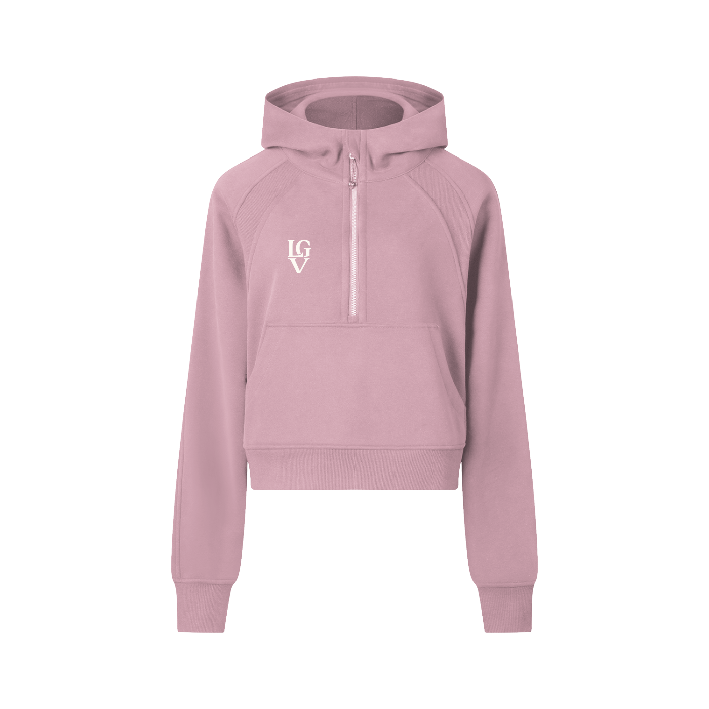 LAGUVI Cropped Half-Zip Hoodie