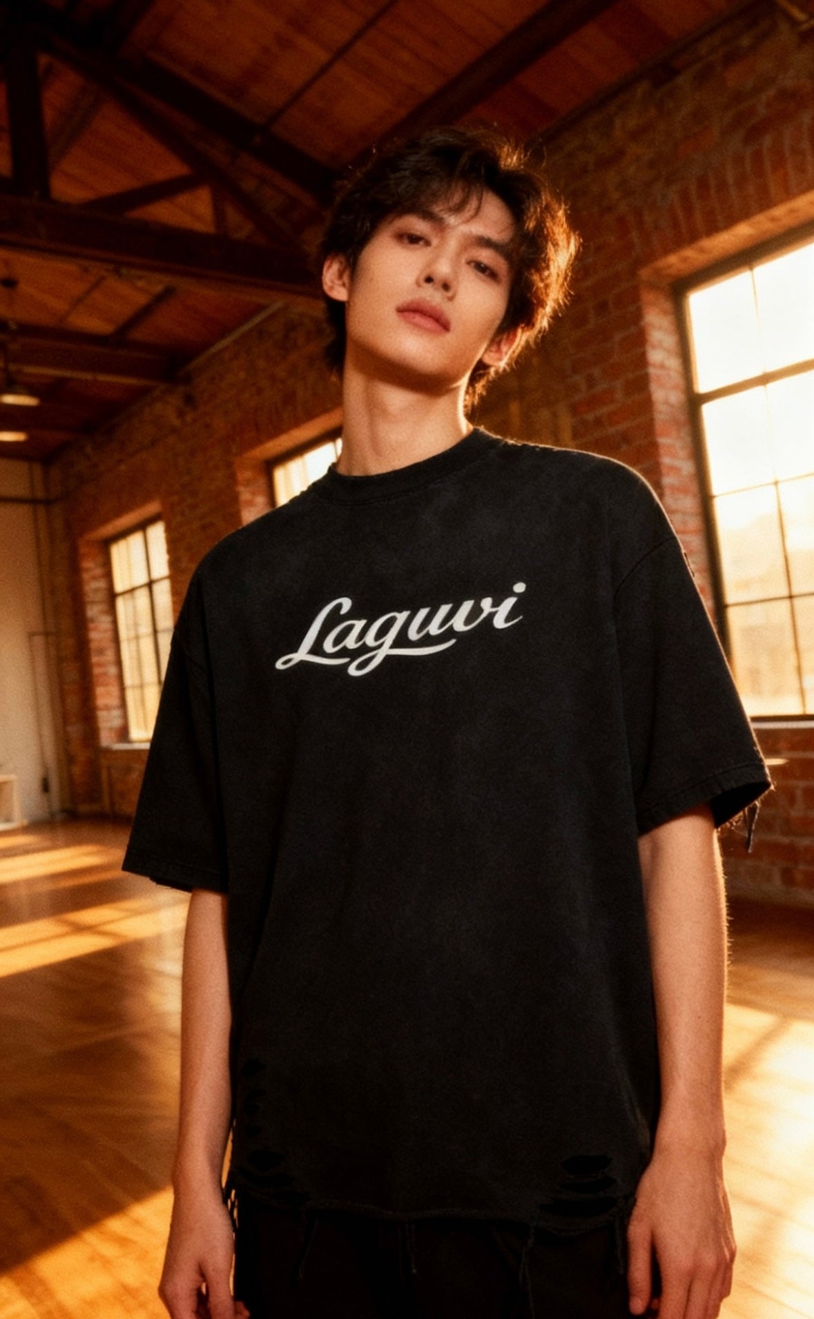 Snow Washed Raw-Hem T-Shirt ( unisex )