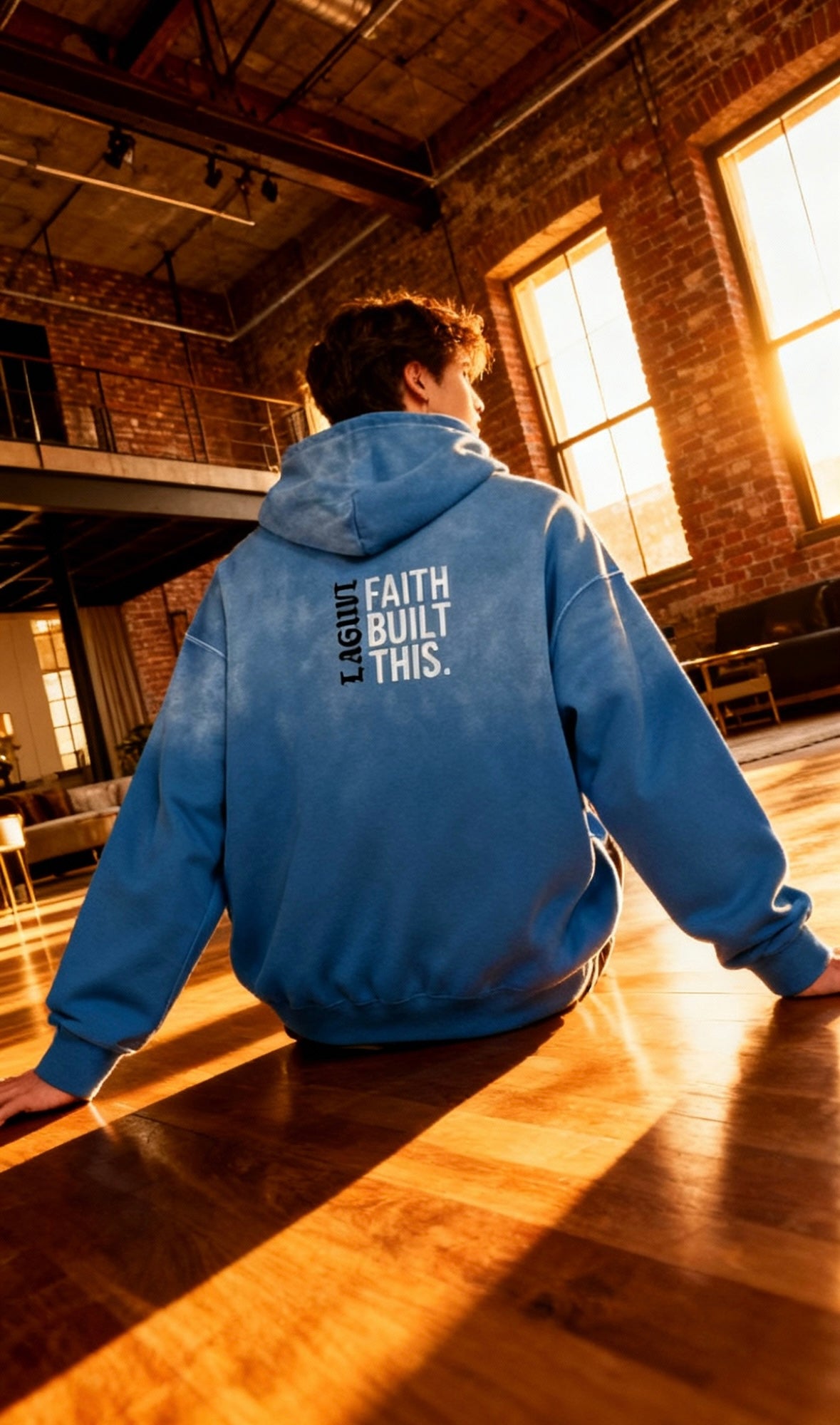 LAGUVI Heavyweight Sunfade Oversized Hoodie ( unisex )