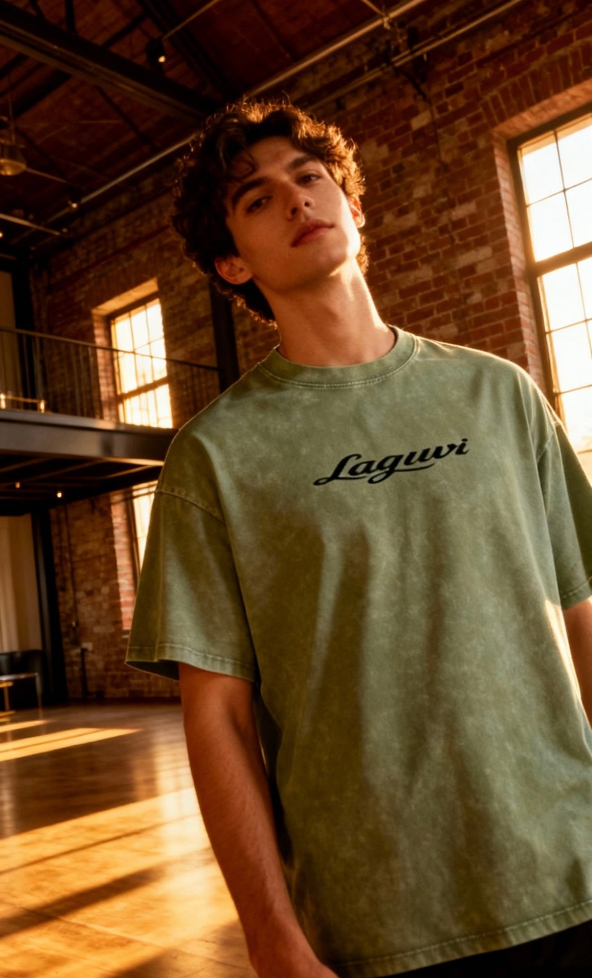 LAGUVI Snow Washed Oversized Cotton T-Shirt ( unisex )