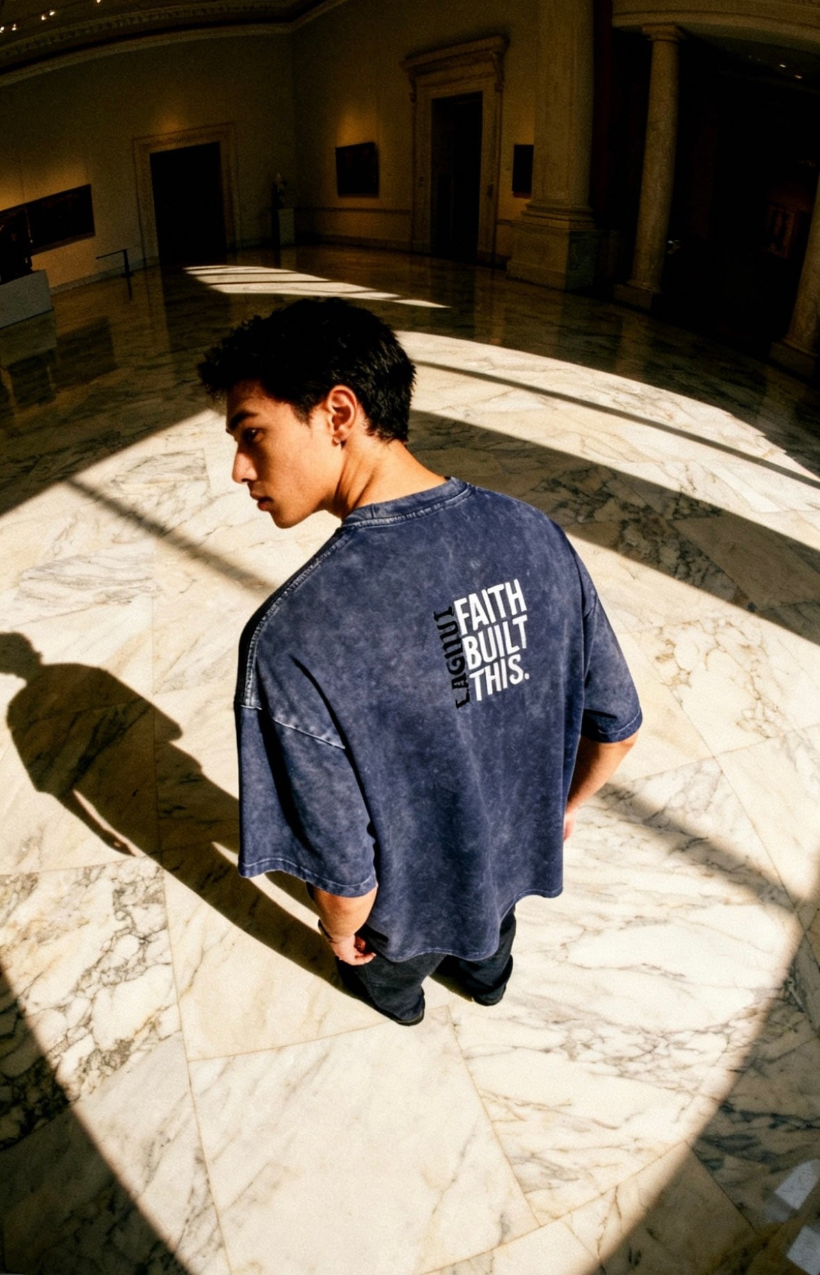 LAGUVI Snow Washed Oversized Cotton T-Shirt ( unisex )