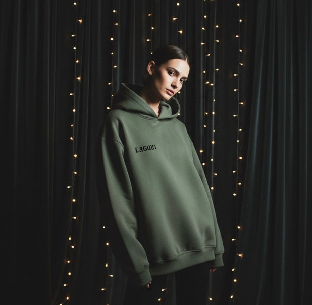 LAGUVI Fleeced Boxy Hoodie ( unisex )