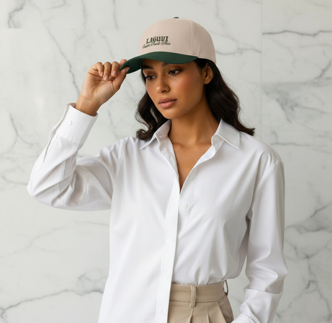 LAGUVI "Faith Built This" green Cap