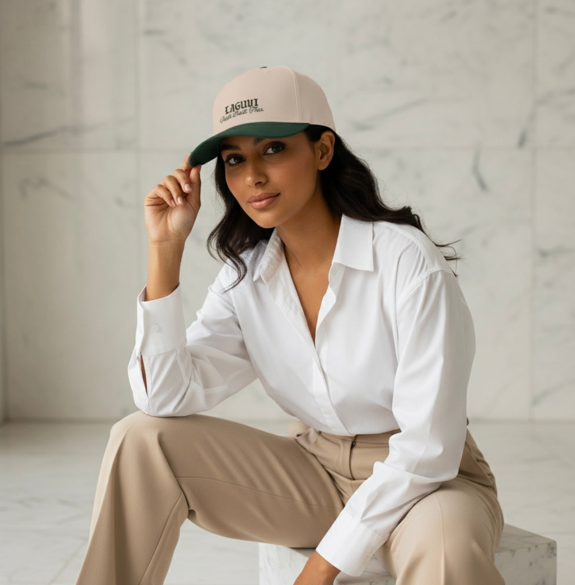 LAGUVI "Faith Built This" green Cap