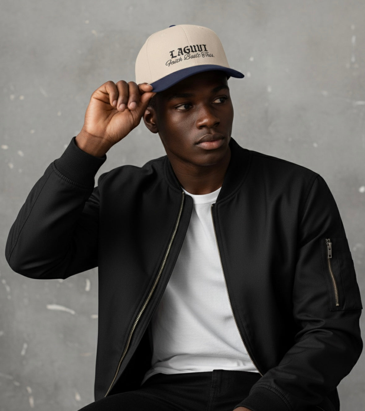 LAGUVI "Faith Built This" bleu Cap