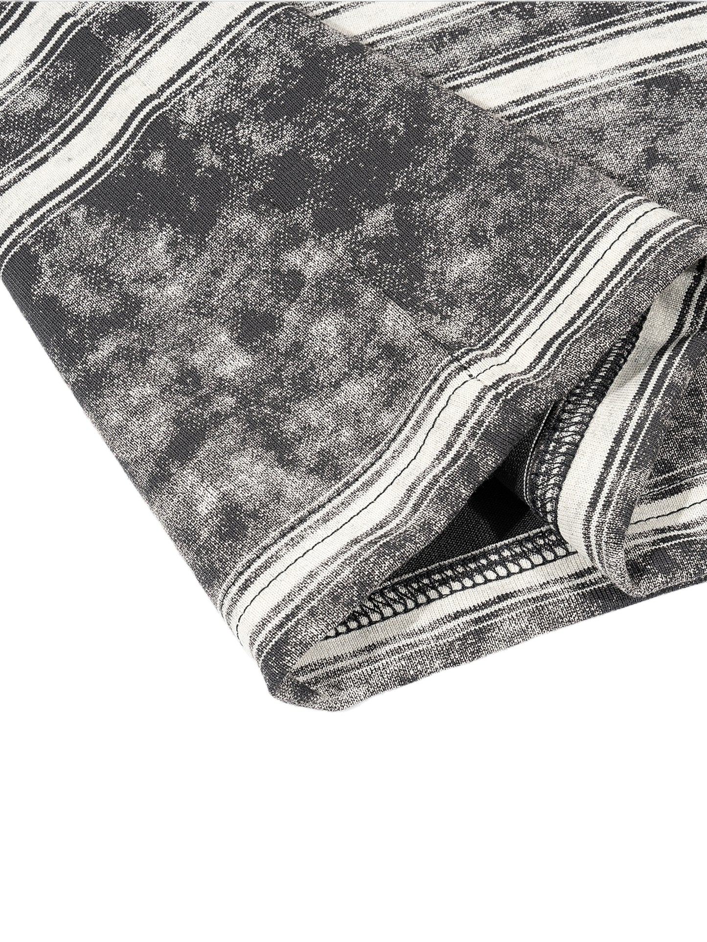 LAGUVI Snow Washed Striped Boxy T-Shirt ( unisex )